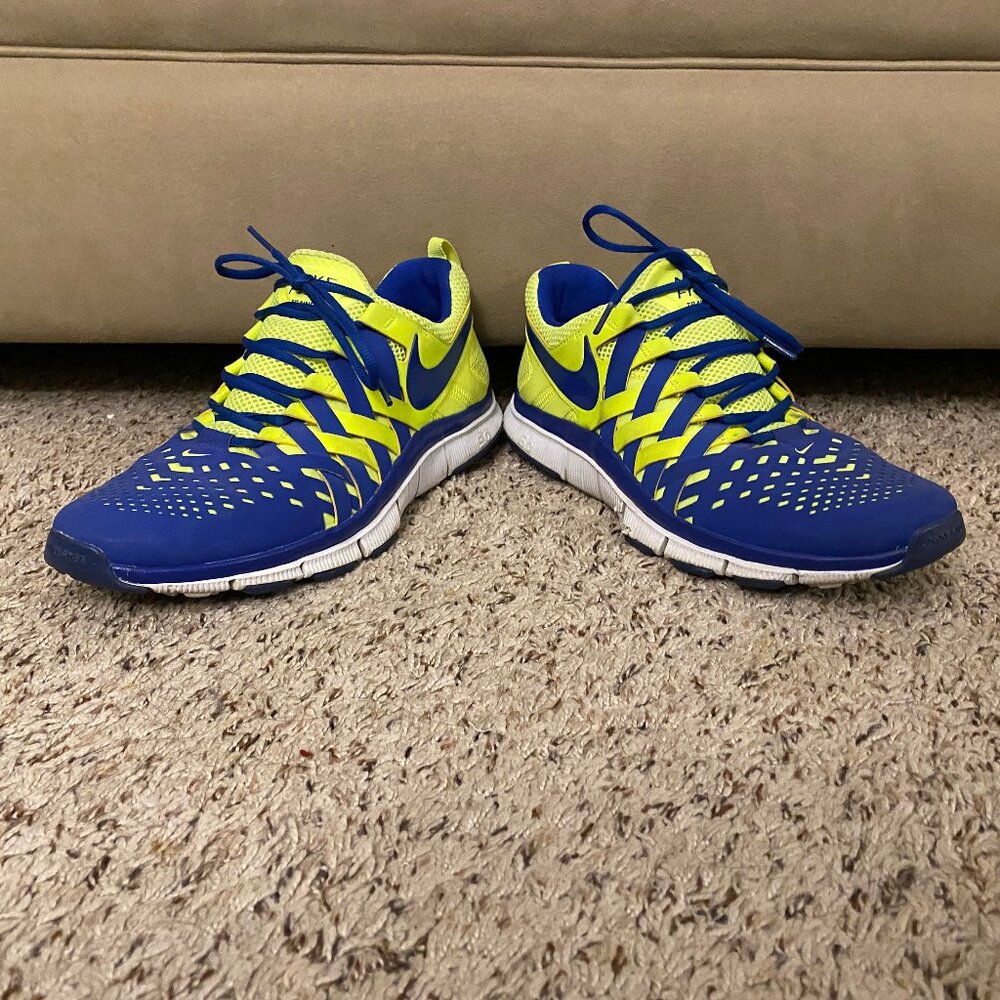 GUC Nike Men Blue and Yellow Running Shoes Size 11 - Picture 8 of 9